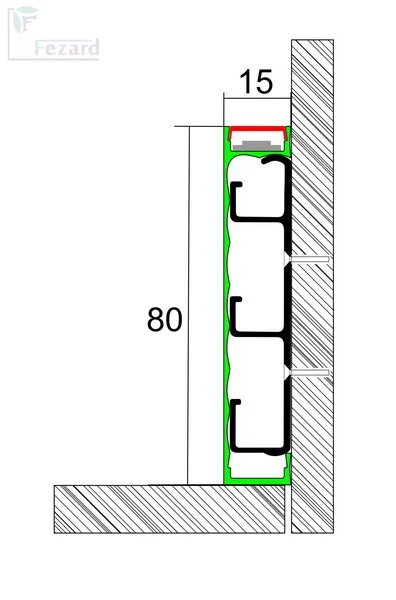 Алюминиевый плинтус Fezard Кабельный ALP-G80-LA Алюминий 80*15*2500 мм в Нижнем Новгороде