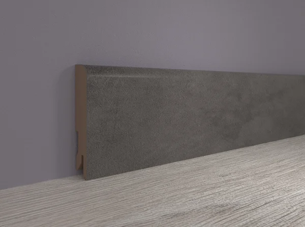 Плинтус MDF Bonkeel 24064 Бетон Лофт Графит (100х16х2400 мм) в Нижнем Новгороде