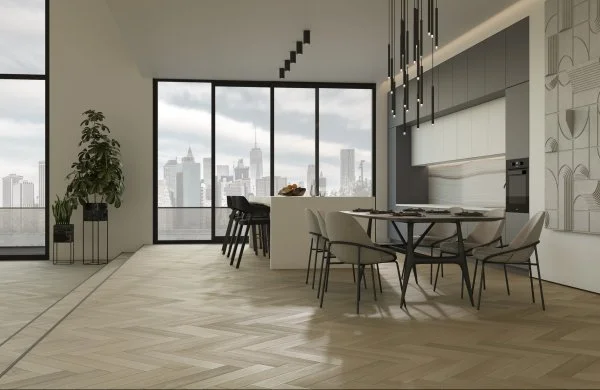 Паркетная доска Quartz Parquet Английская Ёлка Дуб Лимба 33-405 в Нижнем Новгороде