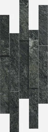 Керамогранит Italon Скайфолл Неро Брик 3D (Патинированная, 28х78) в Нижнем Новгороде