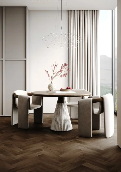 Кварц-виниловая плитка Fargo Herringbone 44-7009-24 Дуб Шварцвальд в Нижнем Новгороде