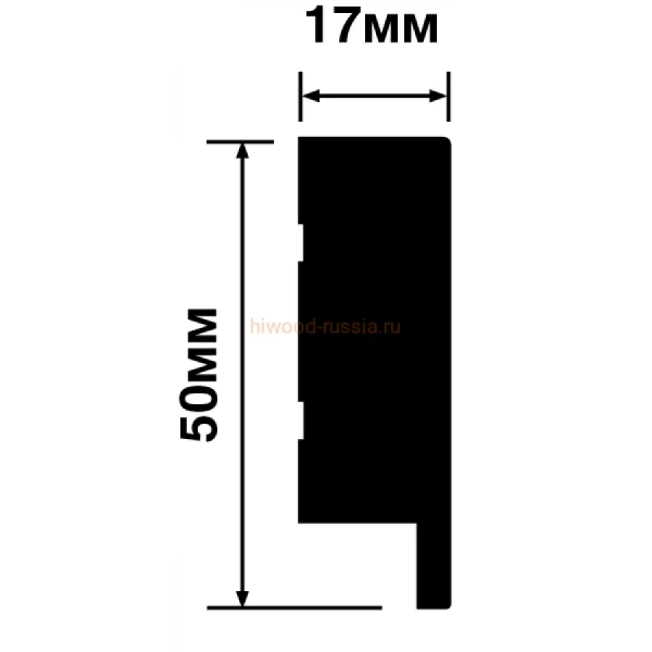 Финишный молдинг LF1 W50 (50х17х2700мм) в Нижнем Новгороде