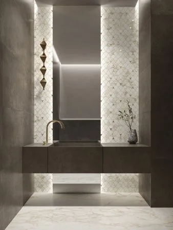 Керамогранит Italon Этернум Каррара Мозаика Вертекс 25.8х30 (Натуральная) в Нижнем Новгороде