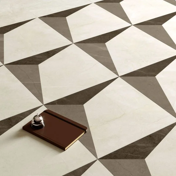 Керамогранит Coliseum Фьямма Уайт Вставка Фрэйм 60х60 (Натуральный и Реттифицированный) в Нижнем Новгороде