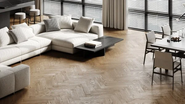 Паркетная доска Quartz Parquet Английская Ёлка Дуб Карельский 33-419 в Нижнем Новгороде