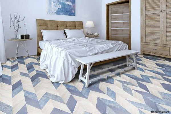 Пробковое покрытие CorkStyle Chevron Blue (1235*305*6 мм) HC в Нижнем Новгороде