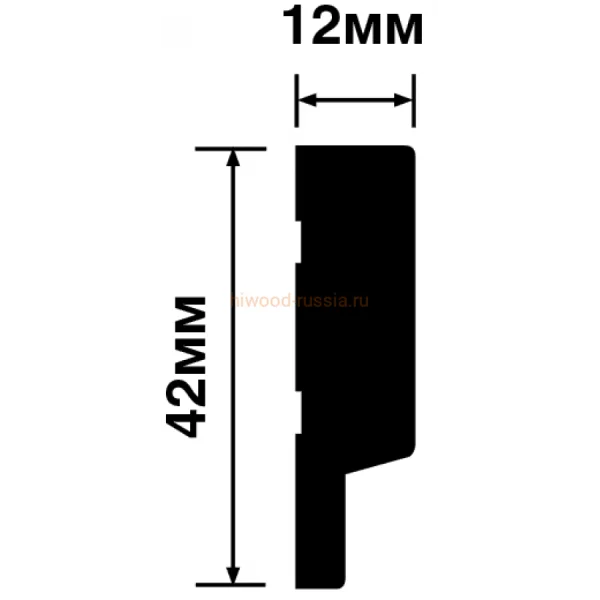 Финишный молдинг LF124A W36 правый декорированный (42х12х2700мм) в Нижнем Новгороде