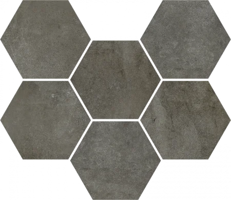 Керамогранит Coliseum Экспо Дарк Мозаика Гексагон (Натуральная, 25х29) в Нижнем Новгороде