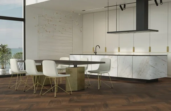 Паркетная доска Quartz Parquet Английская Ёлка Орех Американский 33-400-29 в Нижнем Новгороде