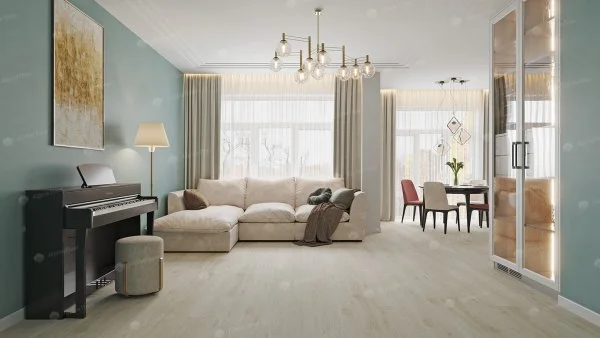 Каменно-полимерная плитка Alpine Floor Solo Plus Модерато ЕСО 14-1101, 4 мм, 43 класс в Нижнем Новгороде