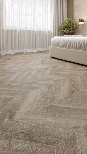 Кварц-виниловая плитка Alpine Floor Chevron Дуб Натур. Отбеленный ECO 20-3 (2,5 мм. 43 класс) в Нижнем Новгороде