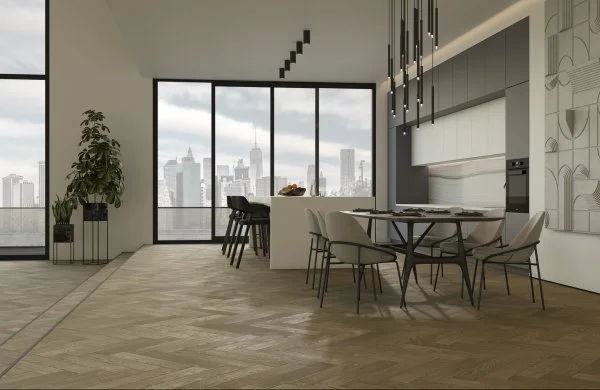 Паркетная доска Quartz Parquet Английская Ёлка Дуб Карельский 33-419 в Нижнем Новгороде