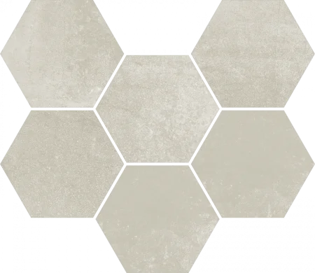 Керамогранит Coliseum Экспо Уайт Мозаика Гексагон (Натуральная, 25х29) в Нижнем Новгороде