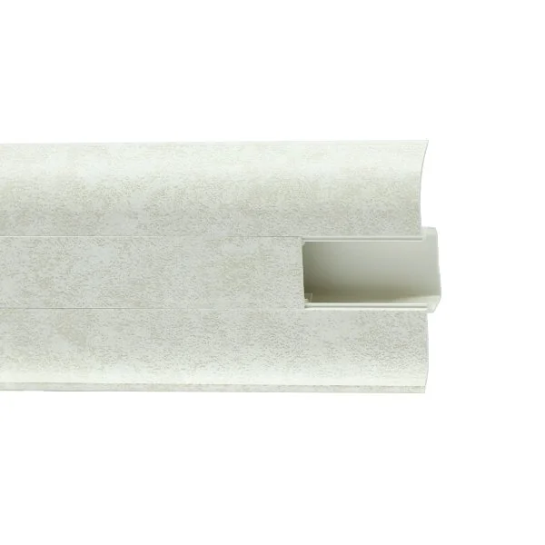 Пластиковый плинтус Royce №860 Белый Кварц (58х22х2200мм) в Нижнем Новгороде